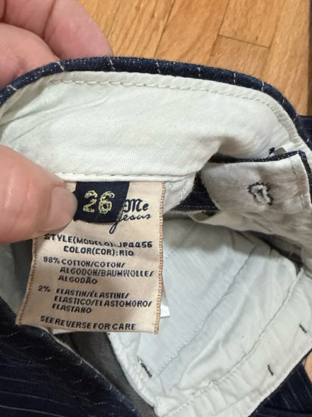 Miss Me Navy Pinstripe Corduroy Pants